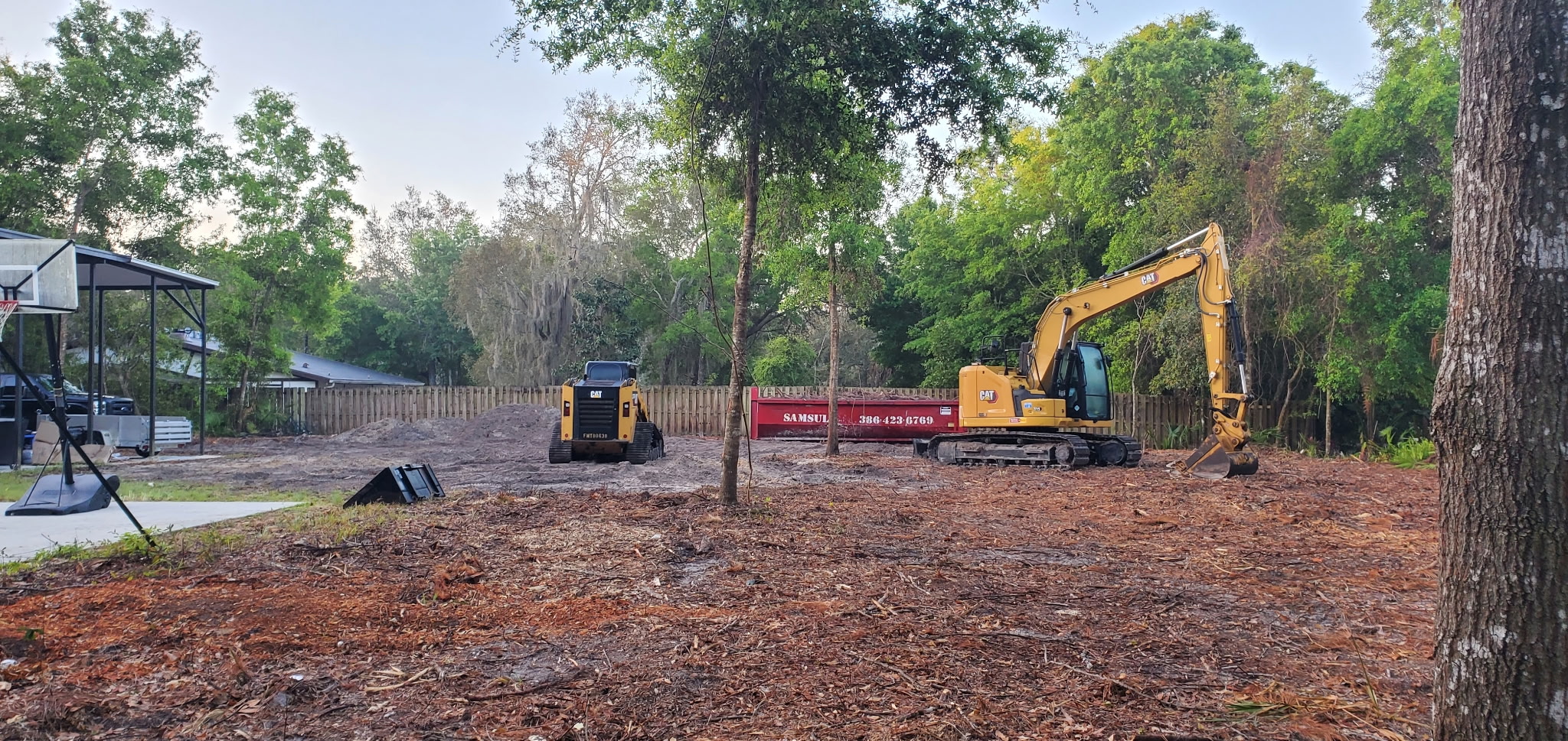 Land clearing and stump removal on acreage near Bunnell, FL