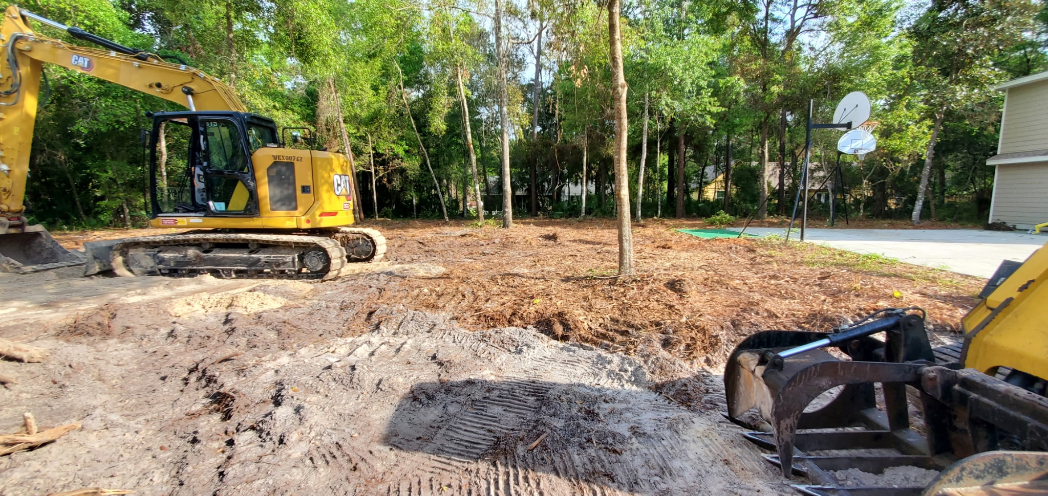 Stump and root removal on rural Putnam County acreage