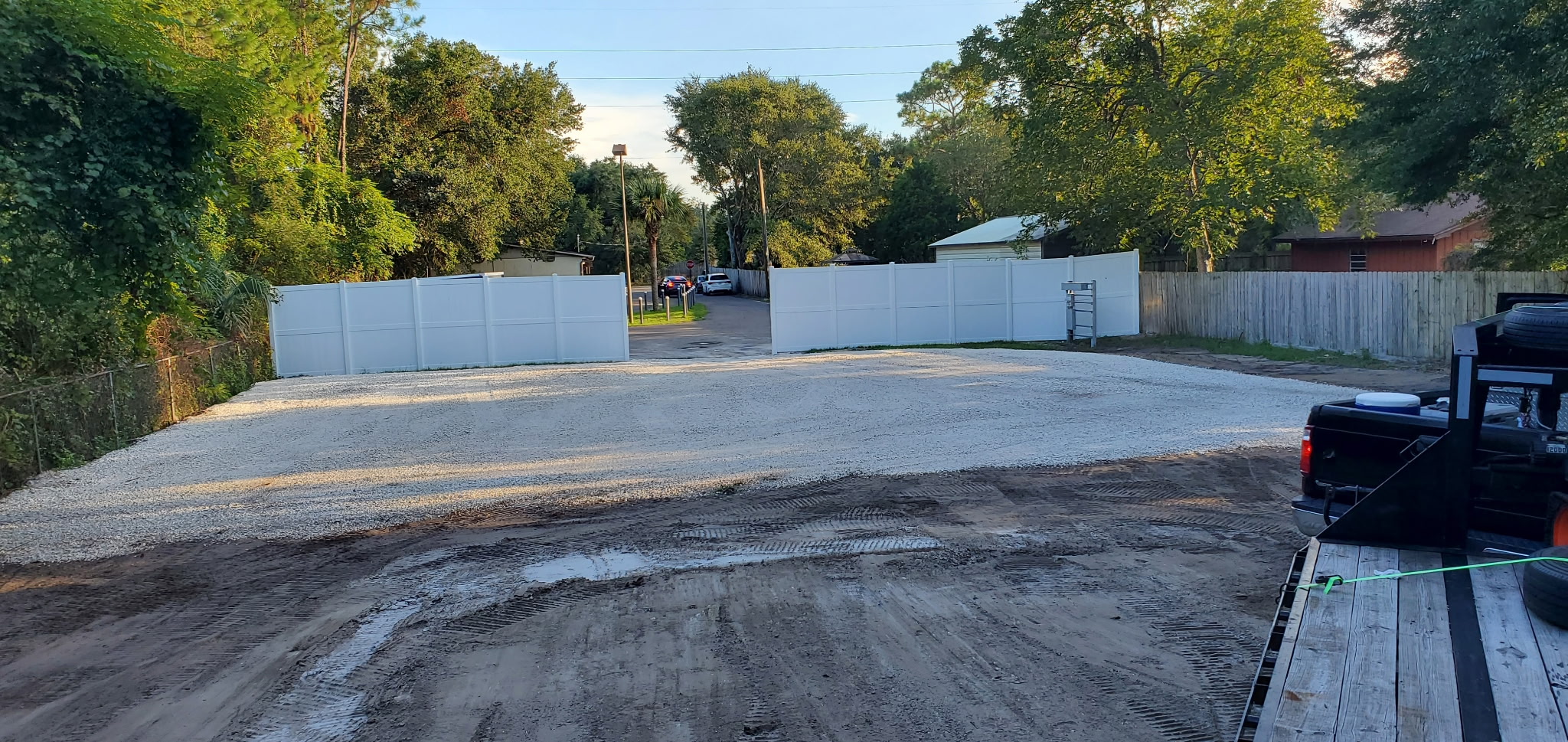 Grading roads for a residential development in Jacksonville