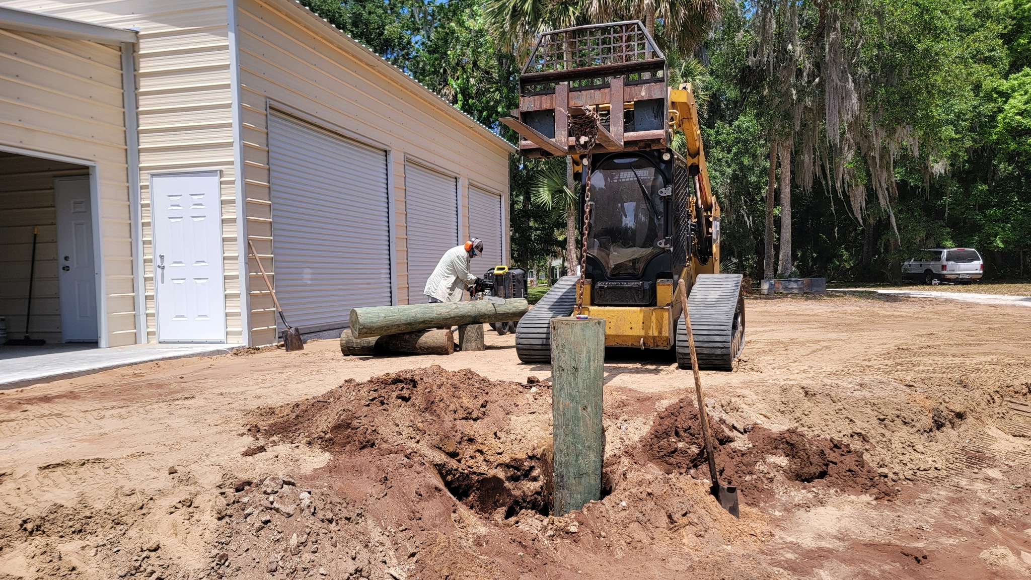 Fill dirt and grading work on a Daytona Beach property